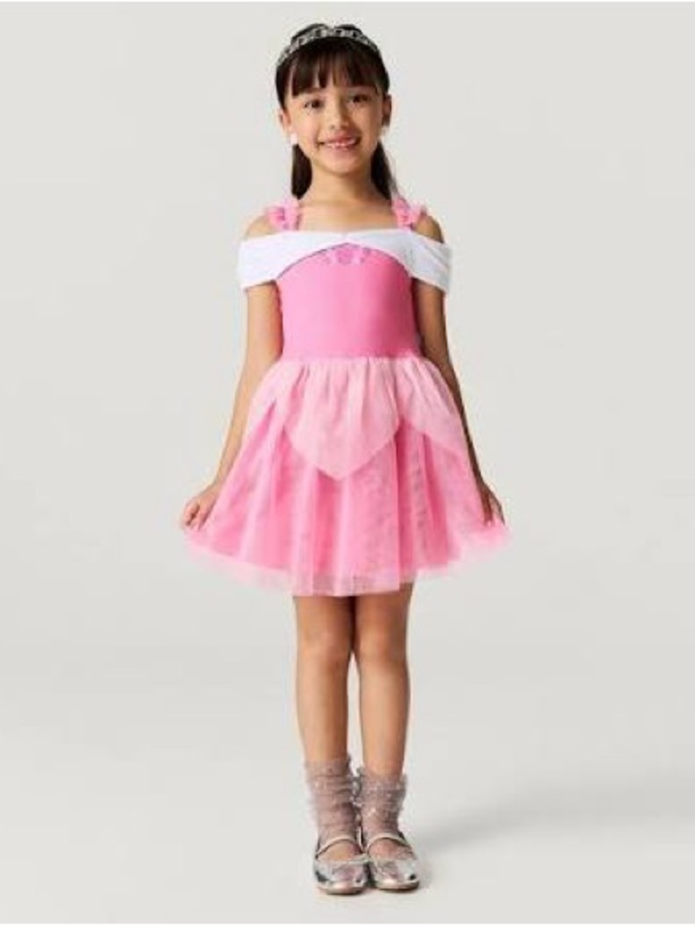 Princess Pink Off-the-shoulder Disney Sleeping Beauty Aurora Tulle Size 3T-4T